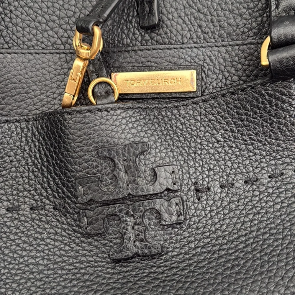 Tory Burch Black Leather Tote - Picture 4 of 5